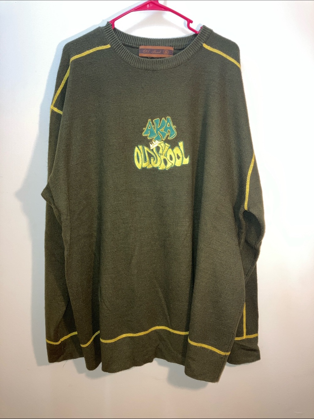 AKA Oldskool Olive Crewneck Sweater